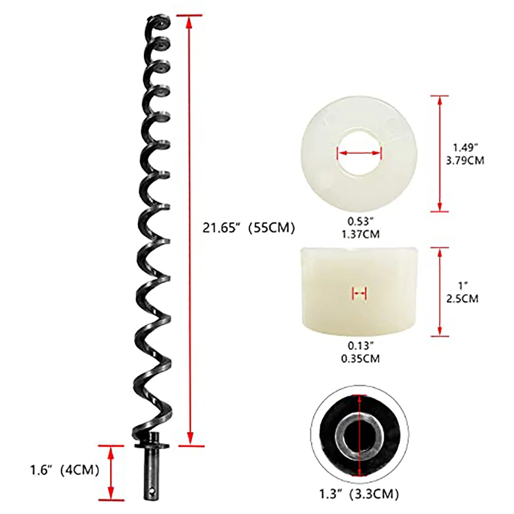 Шнековый вал с прямым зажиганием 59 см винтовой шнековый совместимый сетчатыми