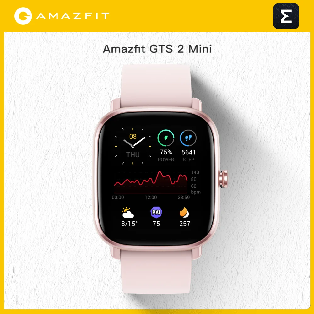 

Refurbished machine Amazfit GTS 2 Mini GPS Smartwatch AMOLED Display 68+ Sports Modes Sleep Monitoring Smart Watch