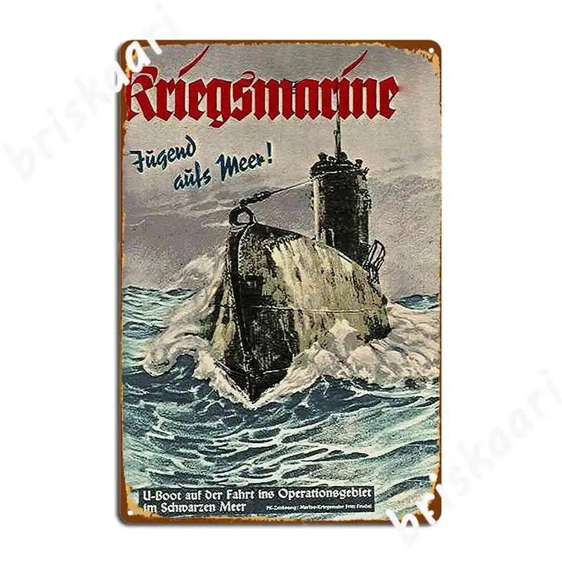 

U-Boat немецкий постер постера Второй мировой войны металлический дизайн таблички киноклуб домашние пластины жестяной знак постер