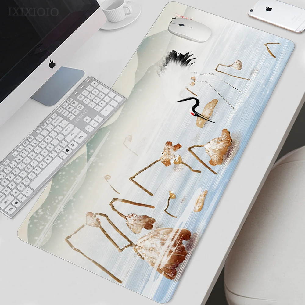 

Mouse Pad Gamer Chinese Crane XL New HD Computer Large Mousepad XXL Desk Mats Non-Slip Soft Office Laptop Mouse Mats