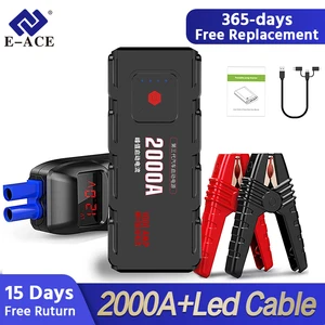 e ace 2000a car jump starter portable power bank 7l6 5l emergency car booster device phone charge starter power for suv vehicle free global shipping