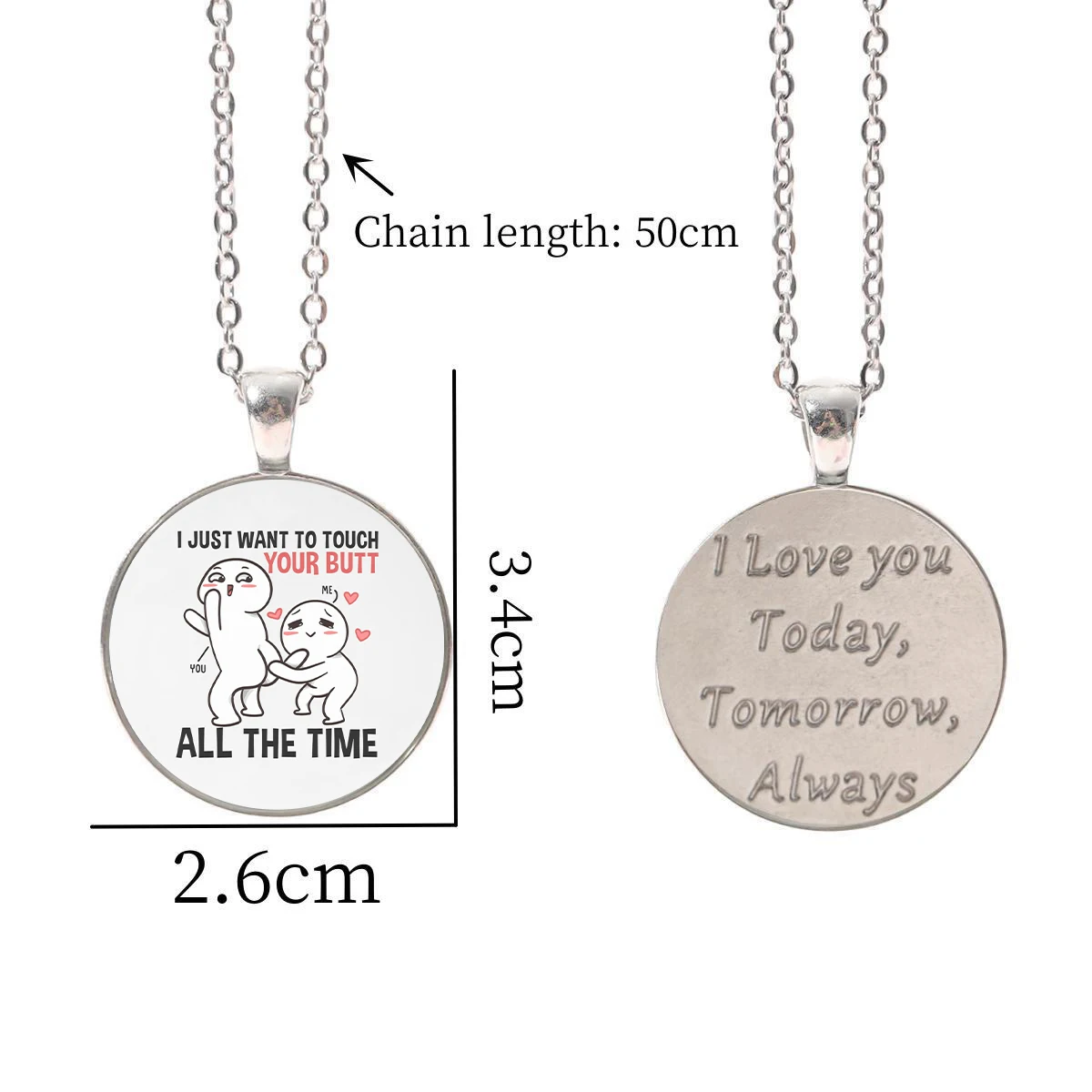 1 шт. парный орнамент серебряный Кабошон ожерелье с подвеской художественным