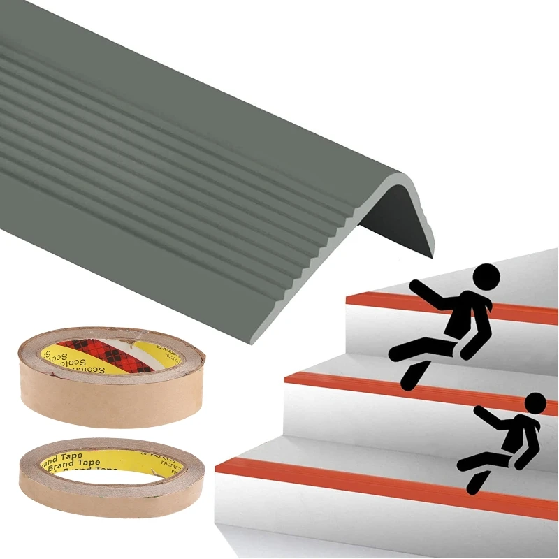 

Adhesive Stair Protector Strip Non-slipping Tape L Shape Press Line