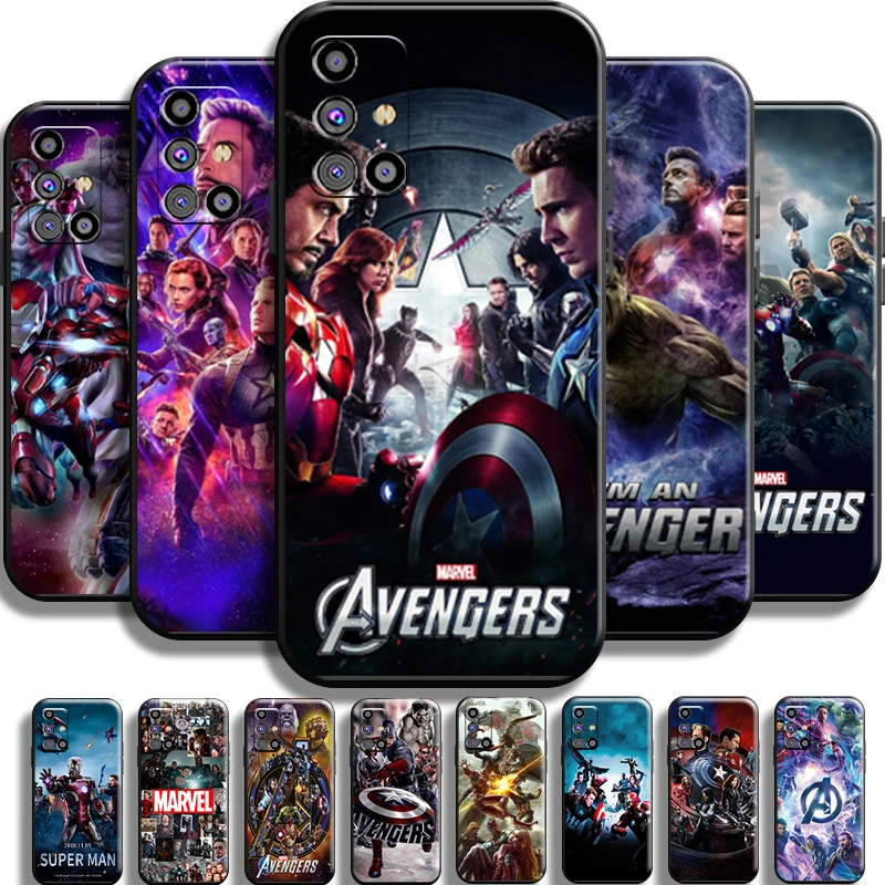 

Marvel Avengers Cover For Samsung Galaxy M31 M31S Phone Case Shell Cases Shockproof Cover Full Protection Back Liquid Silicon