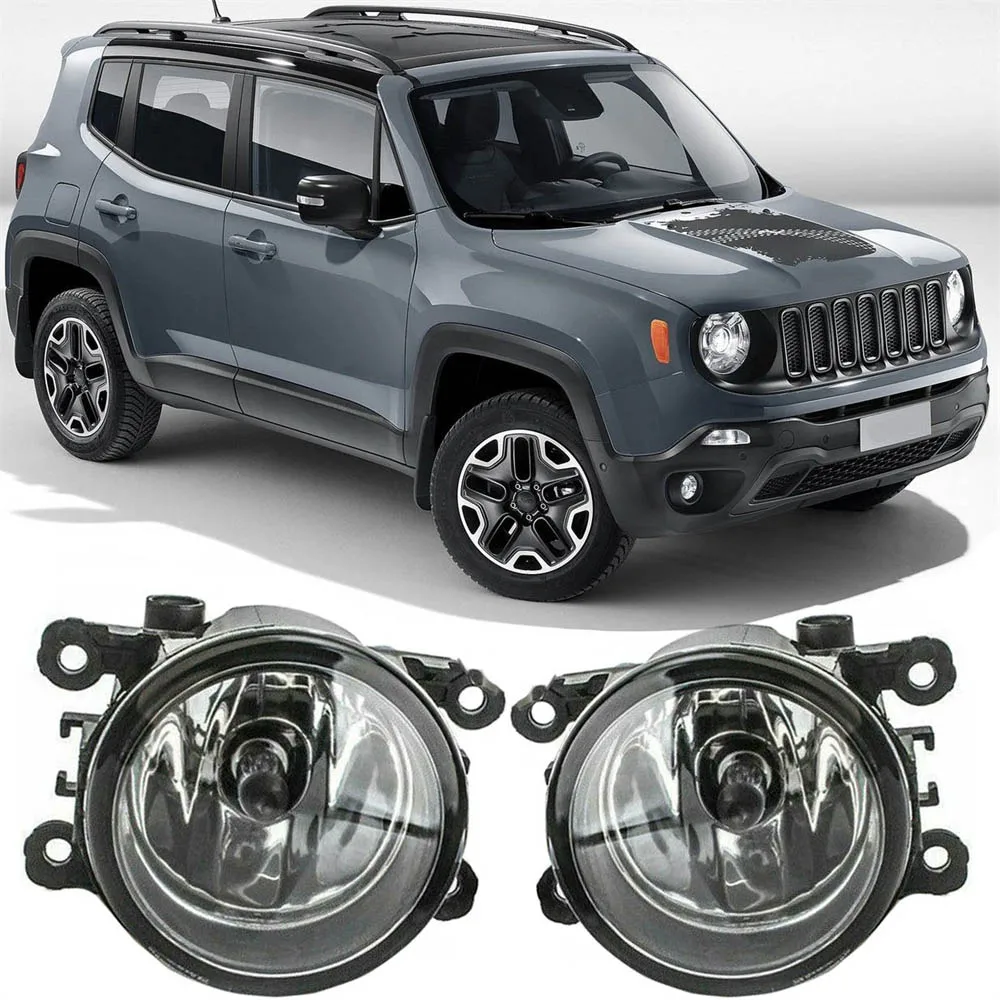 

Для 2015-2018 Jeep Renegade, противотуманная лампа для вождения с лампочками, пара прозрачных линз
