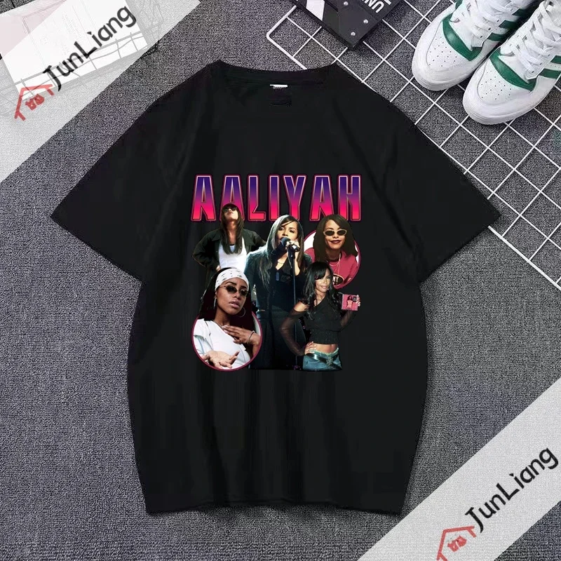 Фото Новая футболка Princess-Aaliyah 2026: мужская и женская уличная одежда в стиле хип-хоп для отдыха, подарок для фанатов №2