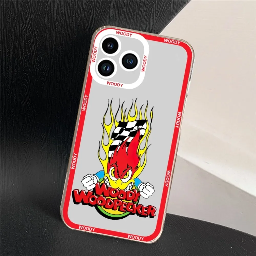 Чехол для телефона с рисунком W-Woody W-Woodpecker iPhone 11 12 Mini 13 14 15 Pro Max прозрачный корпус