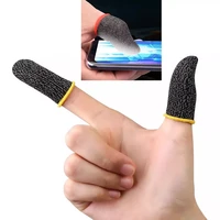 gaming finger sleeve breathable fingertips for games anti sweat touch screen finger cots cover sensitive mobile touch red yellow
