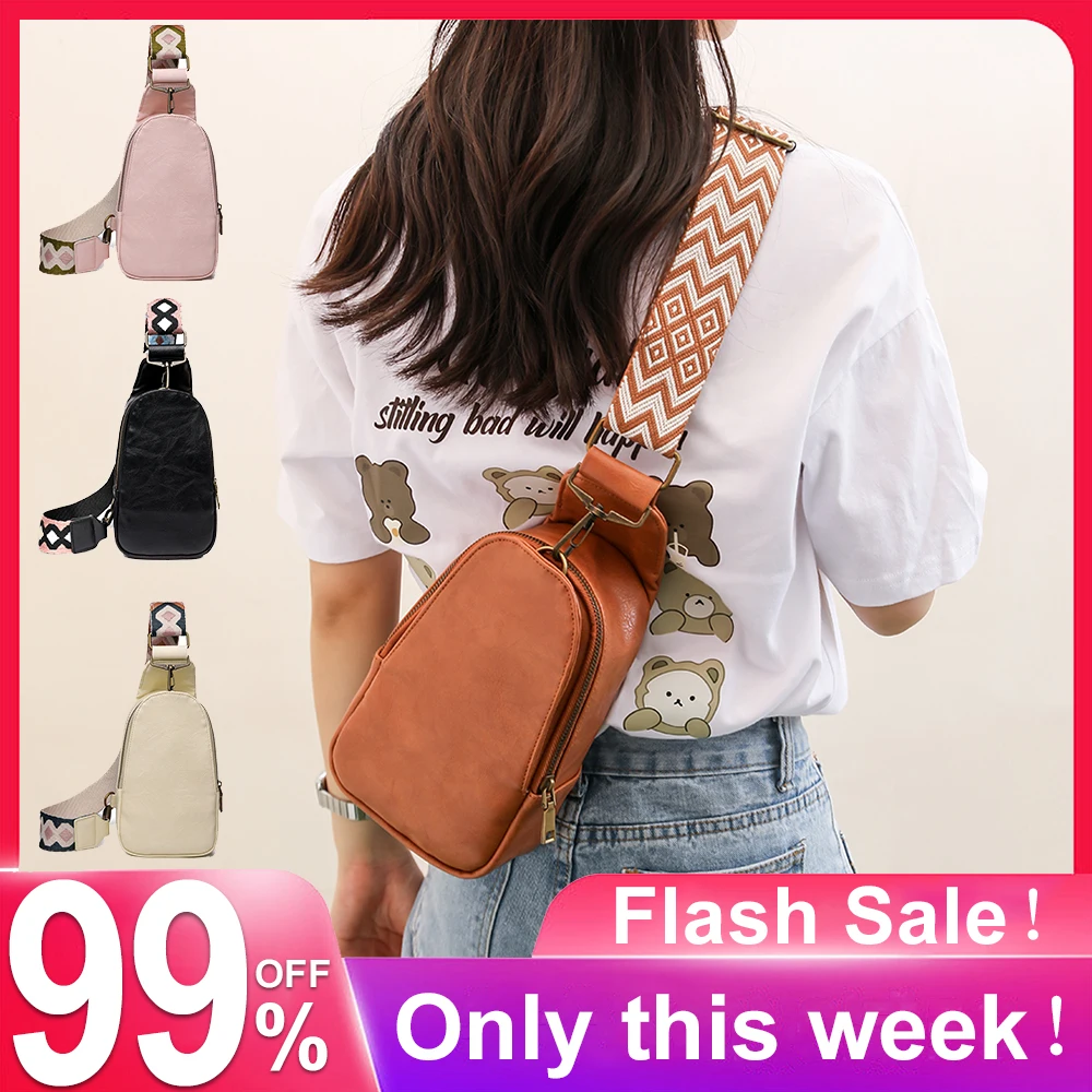 

Women Crossbody Chest Bag Fashion Vintage Fanny Pack Leather Boho Shoulder Sling Purse Female Travel Office Shopper Phone Holder