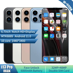 celular i13 pro max android smartphone 6000mah unlock global version phone 4g5g 32mp48mp moblie phones cellphones free global shipping