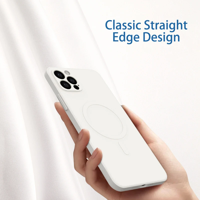 Cell Phone Case for Magsafe iPhone 11 12 13 14 Pro Max X XR Xs Silicone Magnet Cover Soft Shell Phones Protector Magnetic Cases