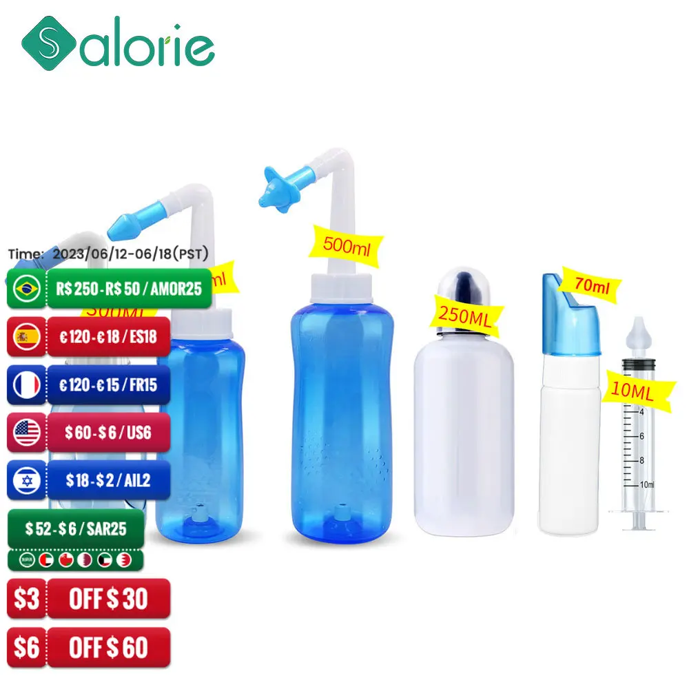 Nasal Wash Nose Cleaner Neti Pot Nasal Irrigator Nasal Rinse Bottle Avoid Allergic Rhinitis Adult Kid Baby Dropshipping
