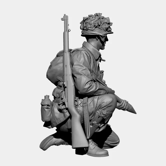 1/35 смоляные модели солдат бесцветные и самособранные строительные фигурки