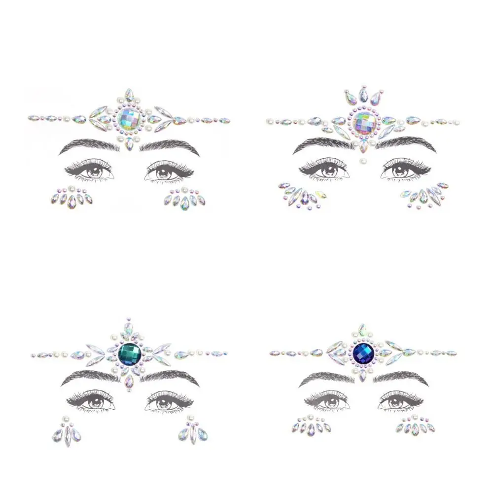 Боди-арт креативная 3D хрустальная наклейка красочные блестящие наклейки со