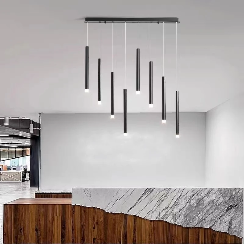 

Современные Черные и золотые люстры для столовой, минималистичные кухонные и спальни, подвесные осветительные приборы, регулируемые провода