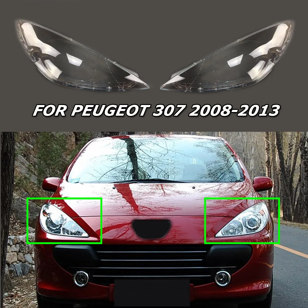 

Прозрачный чехол для фары Peugeot 307 2008-2013, новый абажур, аксессуары для замены