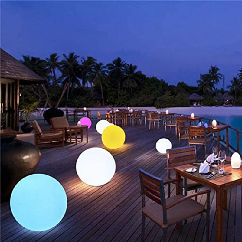 

Светодиодный плавающий светильник для бассейна 34 см, лампа с шариками, садовый светильник с изменением цвета RGB, уличный надувной подводный ...