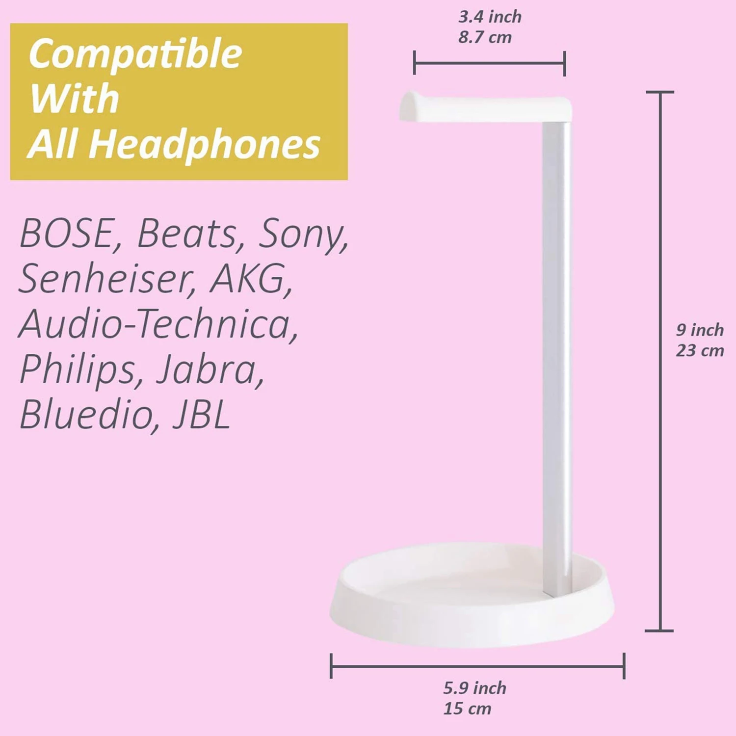 Подставка для наушников с лотком 5 9 дюйма держатель кабеля вешалка крепление