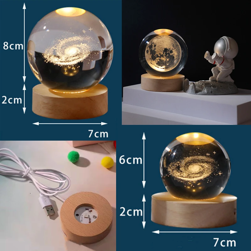 Хрустальный шар с лазерной гравировкой