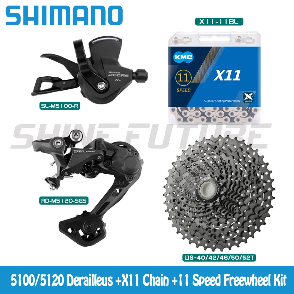 

Задний рычаг переключения передач SHIMANO Deore, 11 скоростей, M5120SGS, 11 в, KMC X11