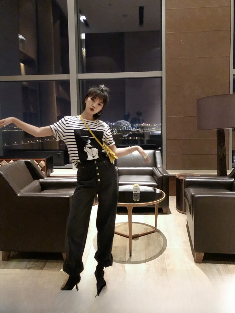 [В наличии] Misssha Soldiers с короткими рукавами весенне-летняя свободная футболка в