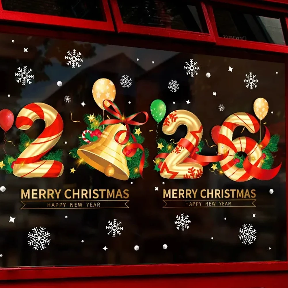 

Рождественские наклейки на окно