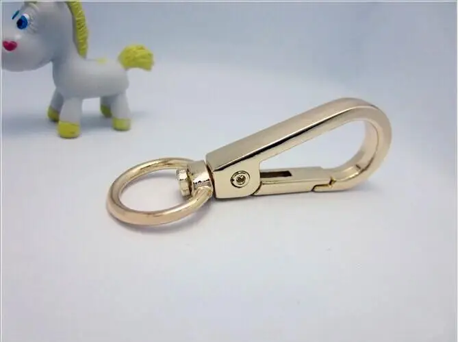 Застежки золотые изогнутые Карабин поворотные застежки для кольца ключей
