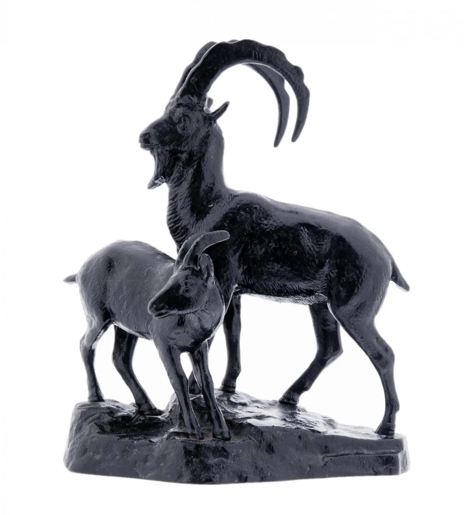 Скульптура &quotГорные козлы&quot чугун Каслинский чугунолитейный завод|Статуэтки и