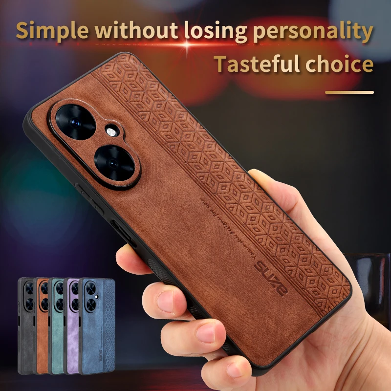 Роскошный кожаный чехол с 3D тиснением для Huawei Nova 11 Pro 11i прочный мягкими краями