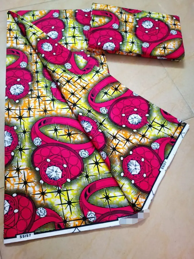 

Ho.llllllan.dais real fabric African wax high quality 100%cotton Ankara wax fabric for making dresses African style 6 yards