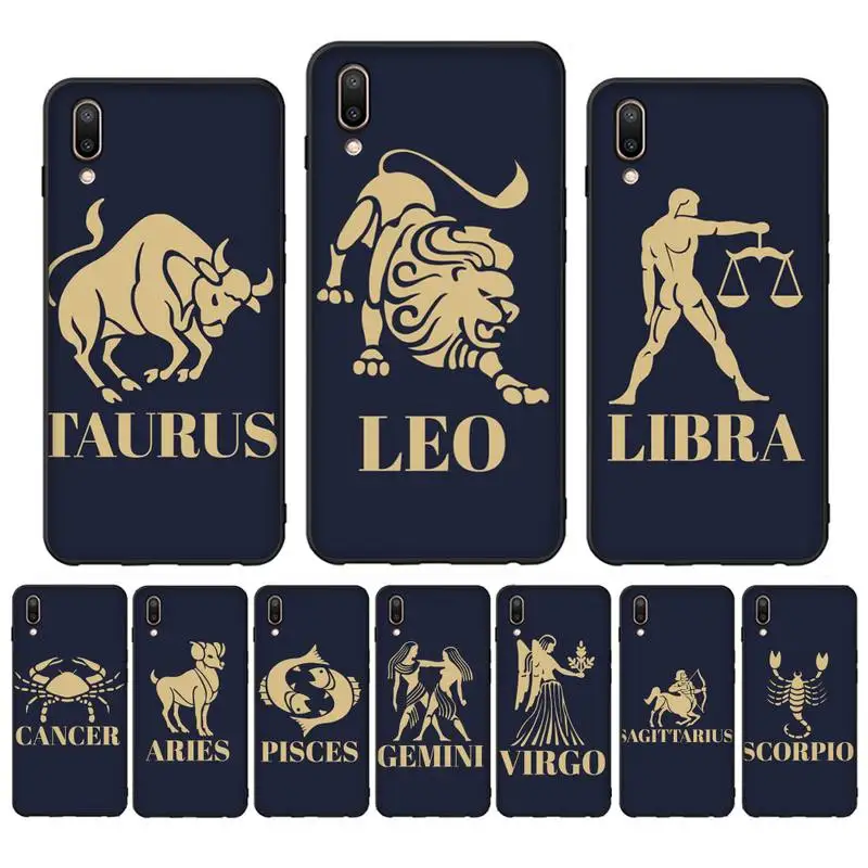 

Twelve constellations Phone Case for Vivo Y91C Y11 17 19 17 67 81 Oppo A9 2020 Realme c3