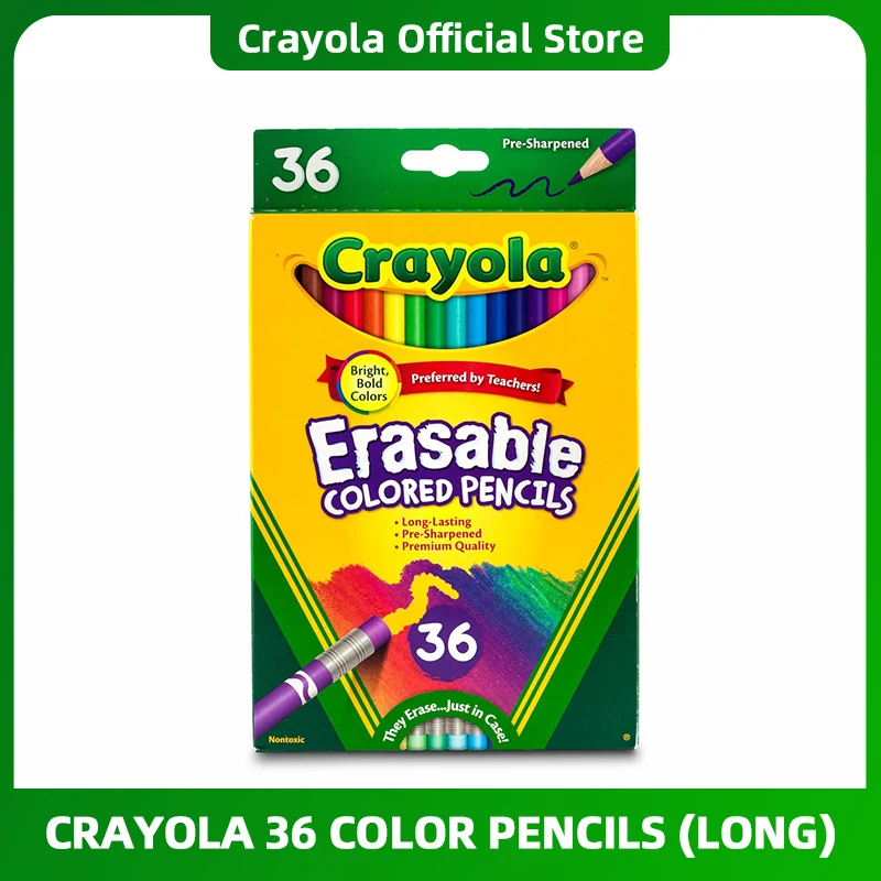 

Crayola Erasable Colored Pencils 36 Count Pencils Educational Toys for Children Art Tools 68-4036