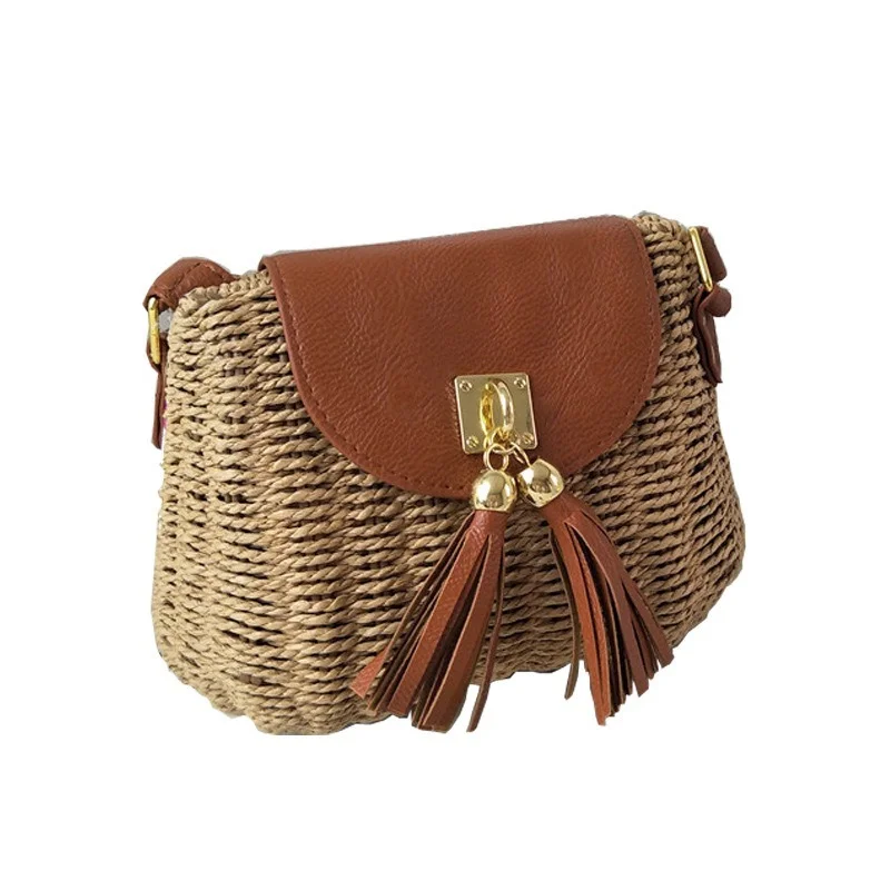 

Корейская версия, плетеная трава в стиле Харадзюку, новая зимняя маленькая квадратная сумка, плетеная на одно плечо, однотонная женская сум...