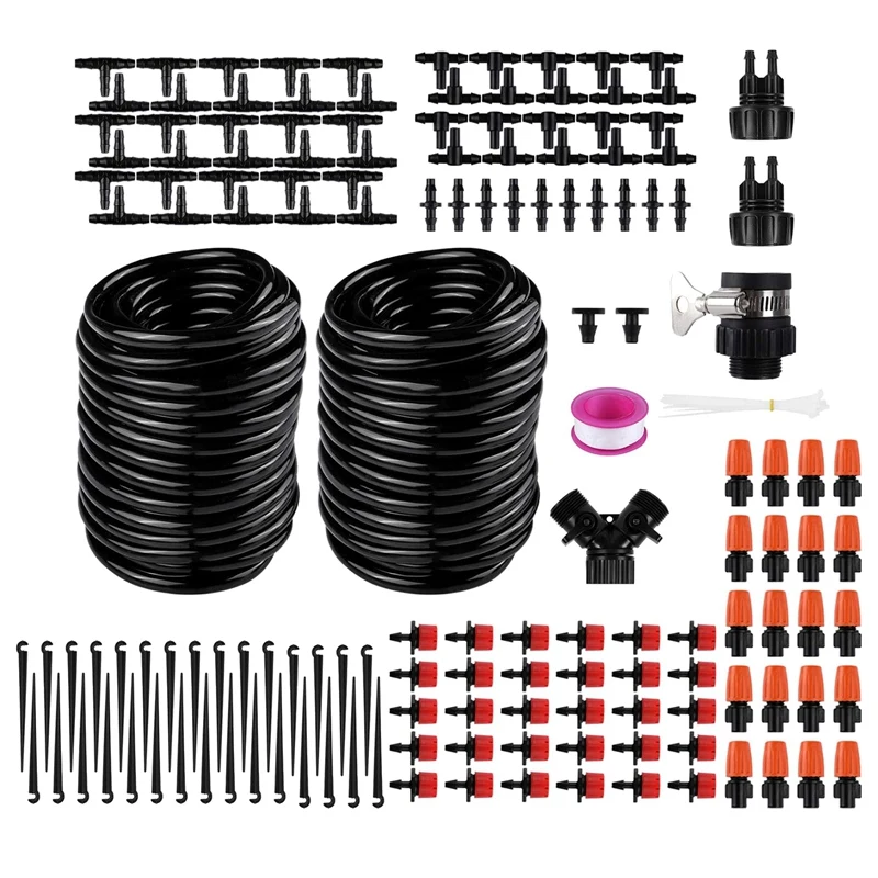 

A50I Garden Irrigation System Kit With Adjustable Nozzle,Automatic Micro-Irrigation Tubing Kits,Water-Saving Sprinkler System