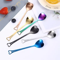 new ice cream spoon dessert spoon creative mixing spoon coffee spoon heart shaped stainless steel