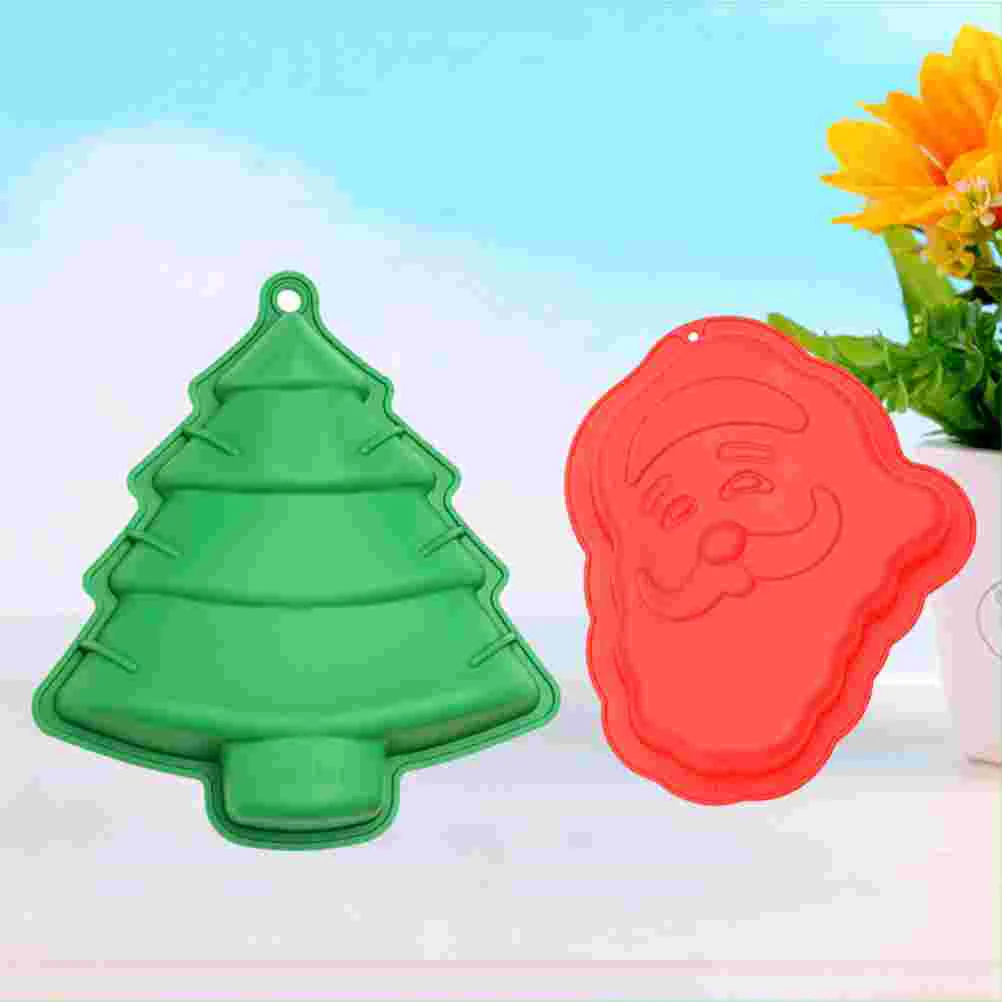 

Christmas Molds Silicone Cake Fondant Candy Tree Holiday Baking Snowflake Chocolate Formwinter Casting Forms Soap