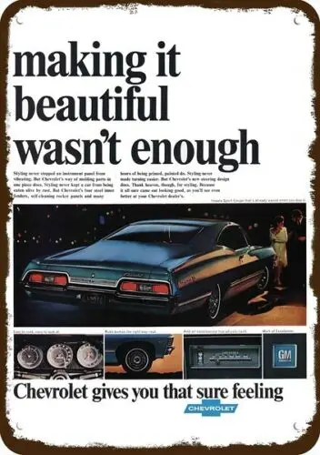 

Металлическая декоративная реплика знака Chevrolet Impala 1967