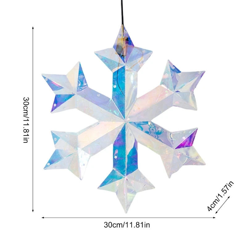Многоцветный 3D светодиодный ночник со снежинкой креативная лампа для украшения