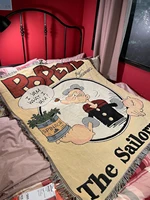 the sailorman popeye knitted throw blanket home sofa cover carpet outdoor pinic mat home decoration air conditioning blankets