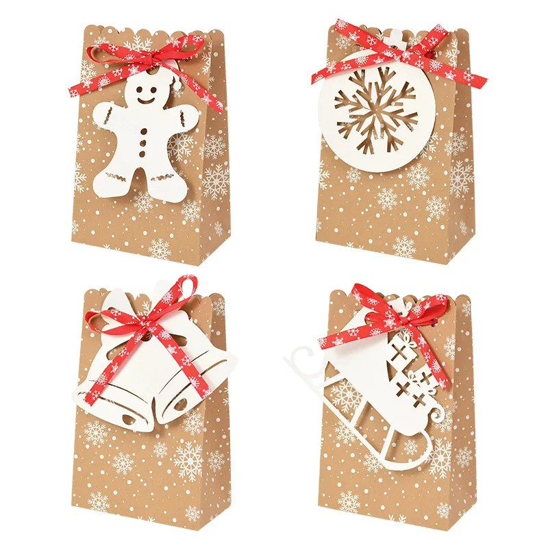 

12 шт., подарочные пакеты в виде снежинок