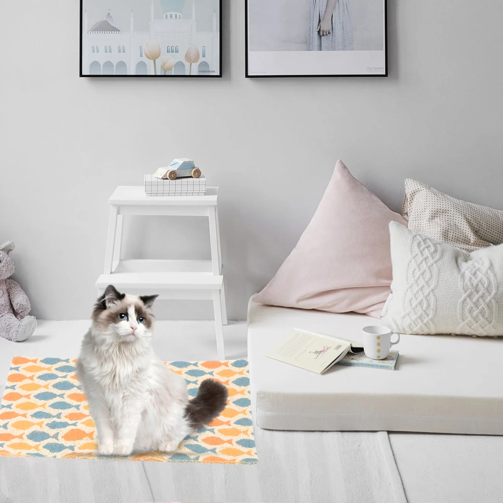 

Коврик для кошачьего туалета, Когтеточка с когтеточкой для удаления царапин, Подушечка для ловли когтей, лечебный коврик для домашних питом...