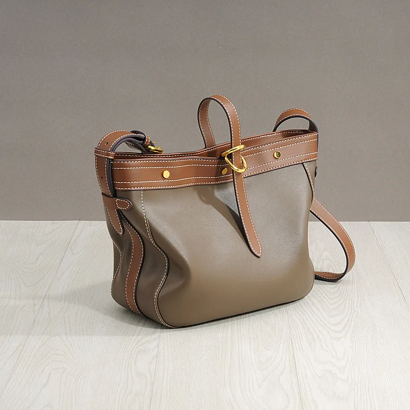 

Новая женская сумка-тоут контрастных цветов, вместительные женские дизайнерские кошельки и сумочки из мягкой воловьей кожи