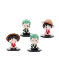 anime one piece roronoa zoro monkey d luffy sitting action figure collection model decorations doll christmas birthday gift