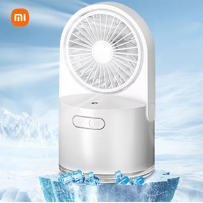 

Xiaomi 3 in 1 Mini Humidifier Fan Night light USB Rechargeable Air Cooler Fan Summer Household Spray Humidify Misting Cooling