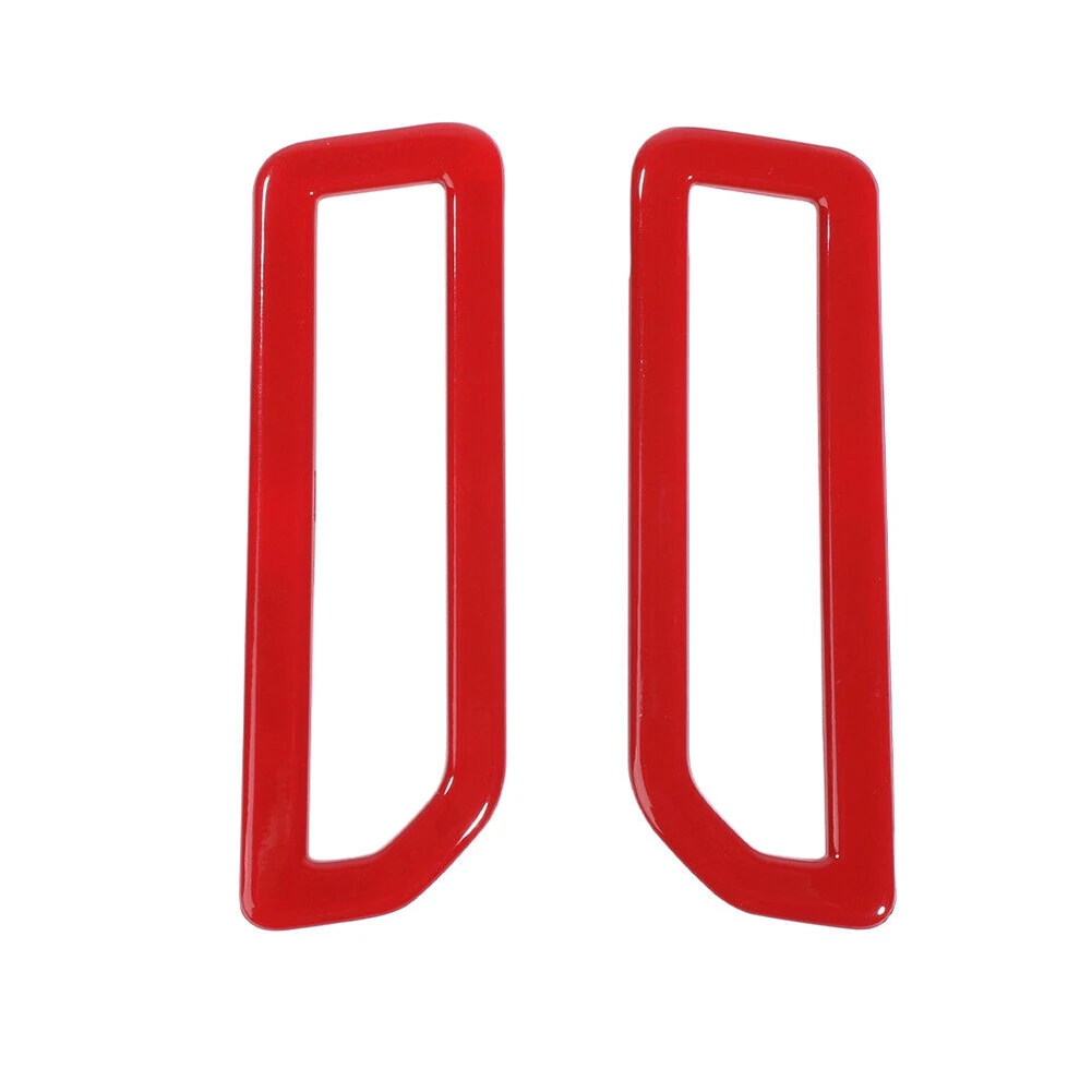 

Автомобильная декоративная накладка на решетку вентиляционного отверстия А-столба, Обшивка Рамы для Ford Bronco 2021 2022, аксессуары для интерьера, красный АБС-пластик