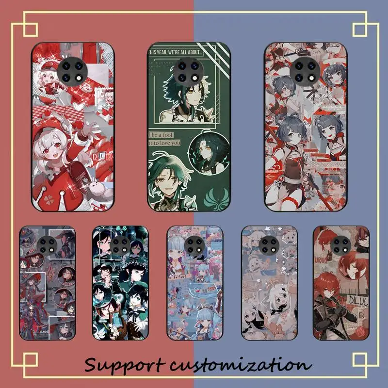 

YNDFCNB Genshin Impact Anime Phone Case for Samsung S20 lite S21 S10 S9 plus for Redmi Note8 9pro for Huawei Y6 cover