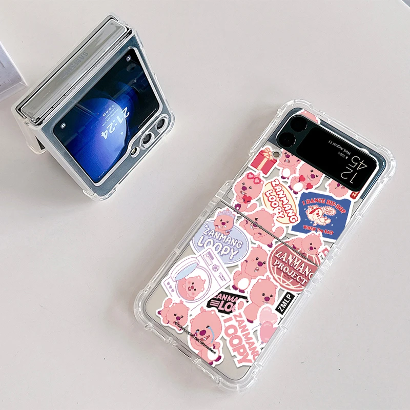Ins Korea loppies Magsafe Магнитный чехол для телефона Samsung Galaxy Z Flip 3 4 5 6 5G Мягкий прозрачный