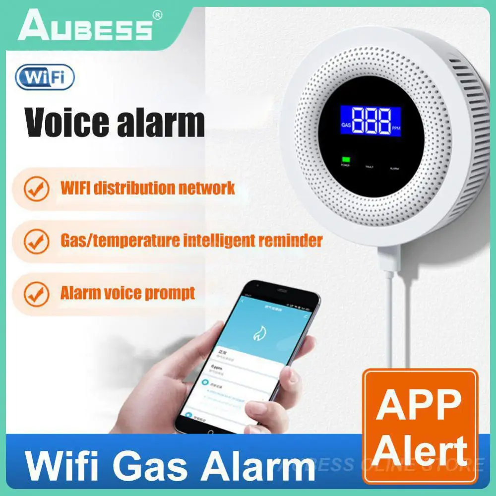 

Tuya Leak Alarm Sensor Lcd Display Gas Alarm Detector Smart Life App Tuya Wifi Smart Home Smart Lpg Gas Alarm