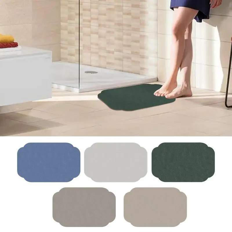 

Bathroom Mat Super Absorbent Bathroom Mat Anti Slip Diatomaceous Earth Shower Carpet Quick-Drying Floor Pad For Bathroom