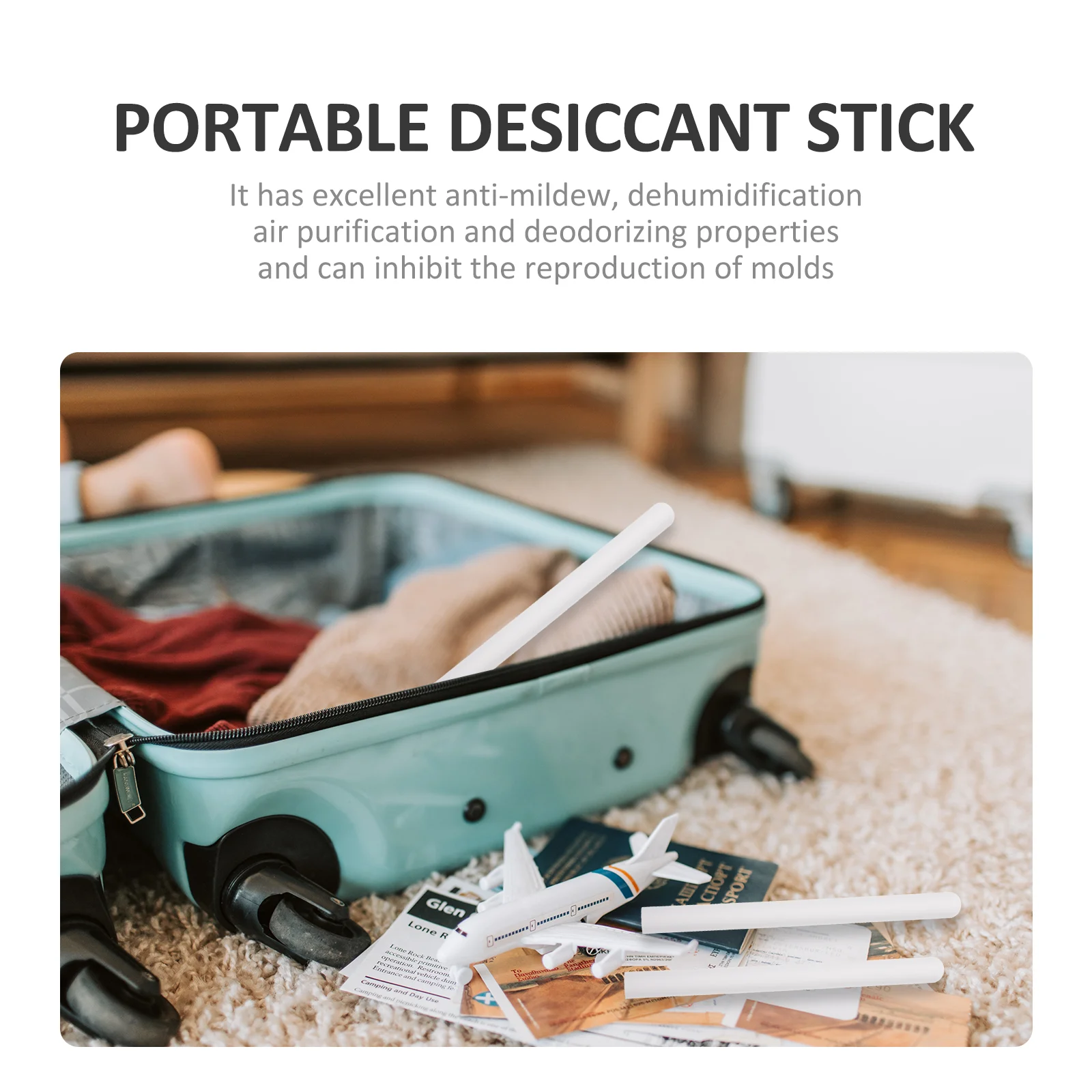 3 Pcs Multipurpose Dehumidifier Planet Earth Car Diatomite Moisture Absorbing Rod Household Drying Stick